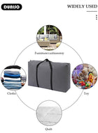 DUNISO 125L Collapsible Moving Bags, 2 Packs Organizing Bags with Zippers and Handles Storage Bag, Space Saving Clothes Storage Laundry Bag For Packing, House Essentials, Sustainable, Water-Resistant - Image 2