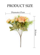 DUNISO Artificial Flowers，Mix Silk Flowers with Stems，DIY Decorative Fake Flowers，Table Centerpiece Flower Arrangement Bouquet，for DIY Wedding Bridal Bouquets, Floral Arrangement, Table Centerpieces, Home Decorations - Image 2