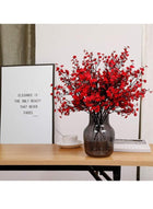 DUNISO 6 Pcs Artificial Flowers Bulk Real Touch Faux Gypsophila Bouquet Fake Plastic Silk Flowers for Home Kitchen Bedroom Wedding Festival Party Decoration