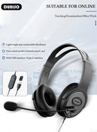 DUNISO USB Headset with Mic, Computer Laptop Headphones with Noise Cancelling Microphone in-line Control for Home Office Online Class, Equipped with a type-c adapter, Adjustable In-line Control Microphone, Comfortable Wearing Design - Image 5