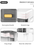 DUNISO 3 Tier Plastic Drawer Storage Cabinet, Vertical  Narrow Storage Cabinets With Drawers, Clothes/Toys Storage Box Cabinet, Multifunctional Organizer Unit for Bedroom Gap, Bathroom, Hallway, Entryway, Kitchen, Closets,Toys - Image 3