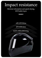 DUNISO Full face motorcycle helmet, lightweight, collision resistant, breathable lining motorcycle helmet, cool riding equipment Four season racing helmet, suitable for both men and women, black - Image 5