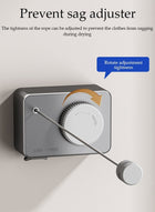 DUNISO Invisible Clothesline，Retractable Clothesline,Indoor Stainless Steel Invisible Wall Hanging Rope,No Punching Required，Suitable for Living Room, Balcony, Bedroom, Outdoor, 4.2m，Style Grey - Image 5