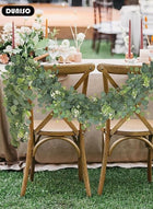 DUNISO Artificial Greenery Garland with Flowers, Leaf Eucalyptus Garland Hanging for Wedding Home Party Craft Art Table Runner Backdrop Indoor Outdoor Decor - Image 3