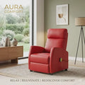 VidaXL RECLINER RED LEATHER (SKU-289728).