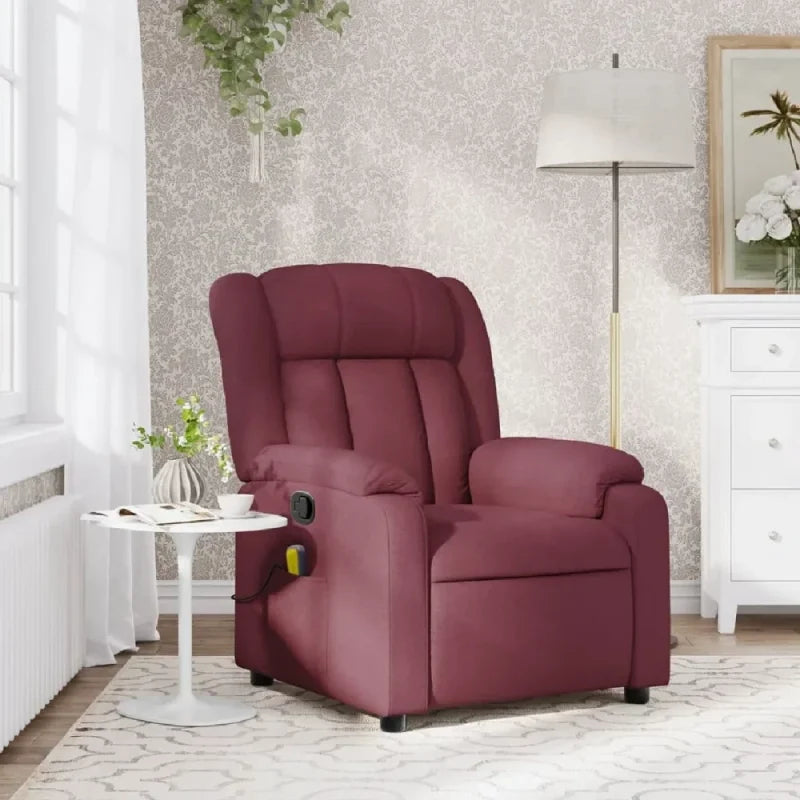 VidaXL Reclining Massage Chair RED FABRIC (SKU-373589).