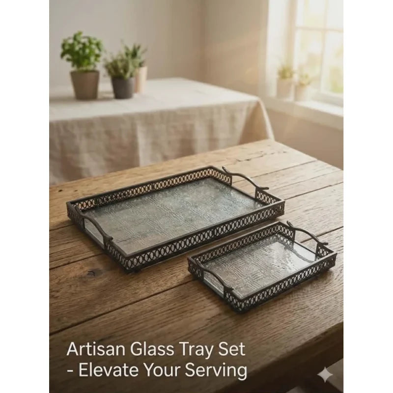 ARTISAN GLASS TRAY HW-24-27