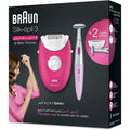 Braun Silk-epil 3 SE 3420-INT VER Epilator Raspberry Pink with 2 Extras