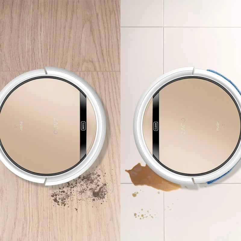 ZACO V5sPro 2-in-1 Robot Vacuum Cleaner with Cleaning Function, Automatic Robot Vacuum Cleaner, Wiping up to 180 m² or Vacuum Cleaner, Hard Floors, Drop