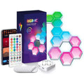 Glide Hexagon Light Panels, Led Hexagon Wall Lights With App Remote Control, Smart Wall Light With Music Sync, Night Light Honeycomb Lights For Living, Bedroom, Gaming Room (6) – Plastic