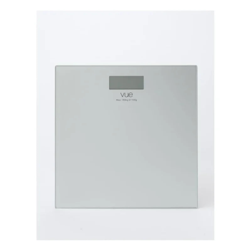 Vue  Digital Bathroom Scale in Silver Glass