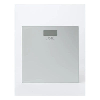 Vue  Digital Bathroom Scale in Silver Glass