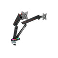 Kogan Full Motion Spring-Assisted RGB Gaming Monitor Mount with USB Hub (Dual) Laptop Holder Combo 17″ – 32″