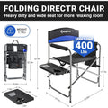 KingCamp Camping Chair with Padded Folding Portable Seats, Blue Black