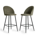 bar stool – 2-piece – olive green