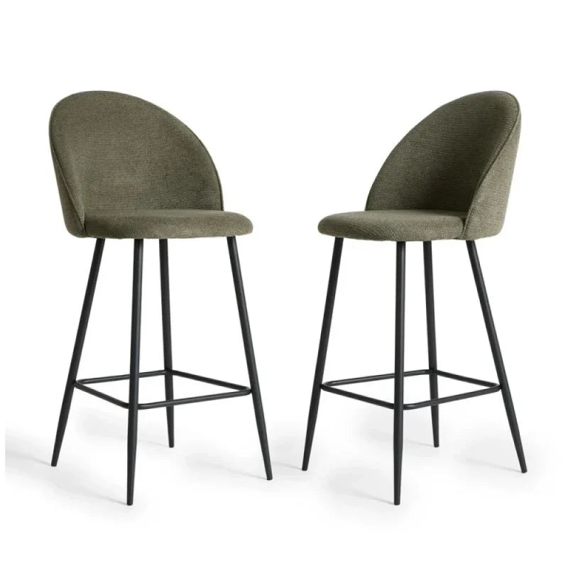 bar stool – 2-piece – olive green