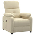 vidaXL Massage Recliner Chair Cream Fabric(SKU-289681)