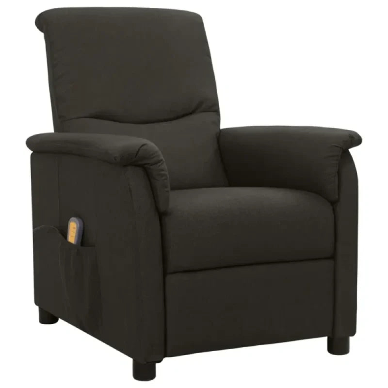 vidaXL Reclining Massage Chair Taupe Grey Fabric (SKU-338914)
