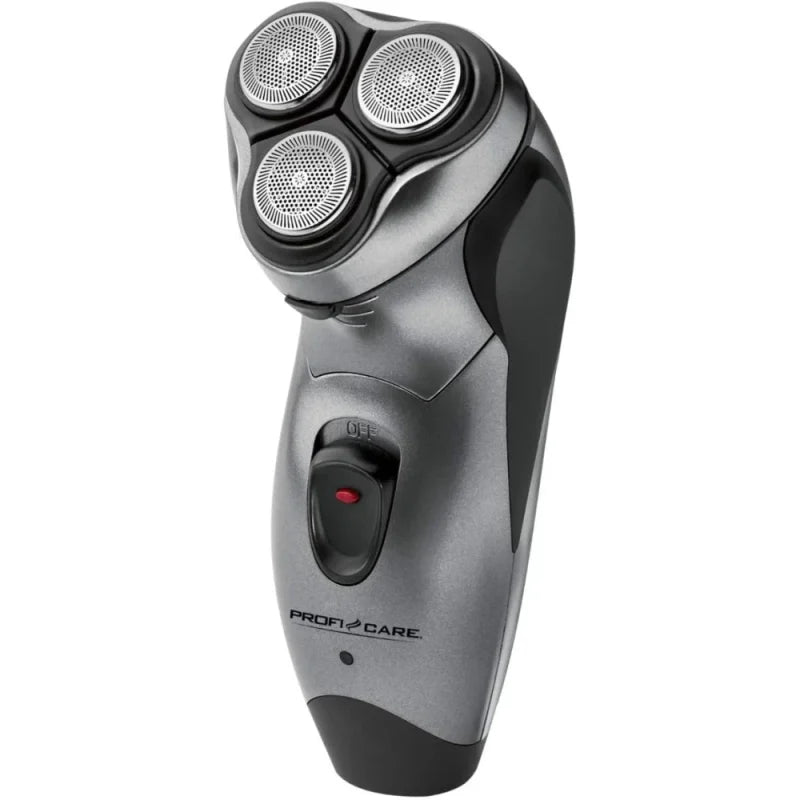 ProfiCare PC-HR 3053 Men’s Razor Triple Shaving System with Flexible Shaving Heads, Soft Touch Housing, Grey