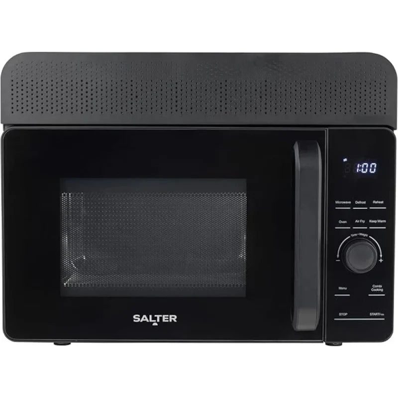 Salter EK5654 DuoWave 2-in-1 Air Fryer & Microwave – 20L, Air Fry Crisp & Cook, Combi Roast & Bake, Microwave Reheat & Defrost, 24.5cm Turntable, 8 Auto-Cook Functions, Includes Basket/Rack, 700W