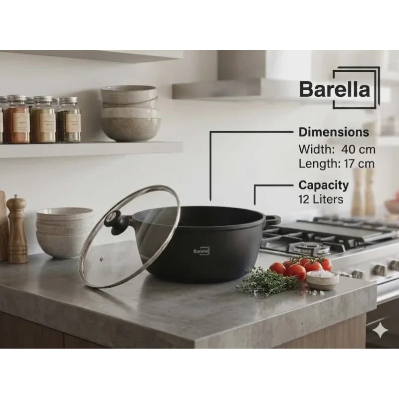 BARELLA COOKING POT 40cm Width 17cm Length 12Liters