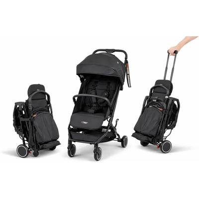 Mother’s Choice Ruby Ultra Compact Trolley Stroller, Black – Lightweight, Convenience & Functionality with Luggage Handle, UPF50+ Canopy, Great for Travelling& Compact Storage