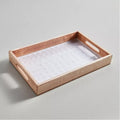 Pearl Drop Wooden Serving Tray – 25×40 cm