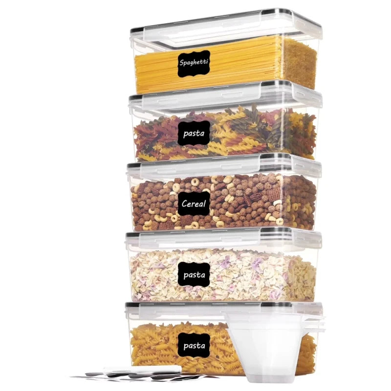 Vitamix Sindcom Pasta Containers, 5 PCS Plastic Spaghetti Container for Long Noodles, 3.2L/14 CUP