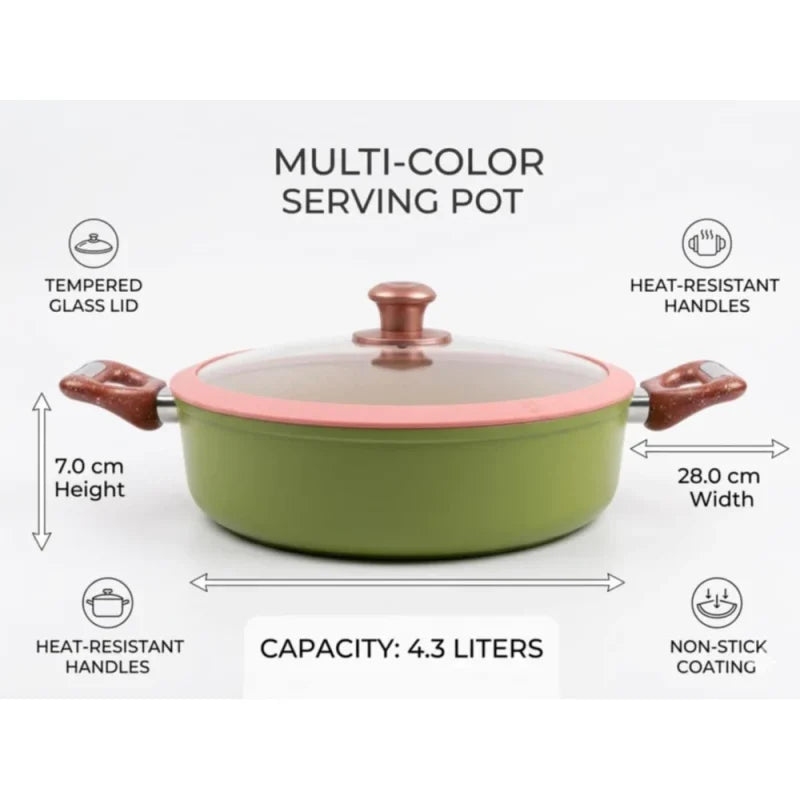 MD CASA COOKING POT 28CM 4.3LITERS