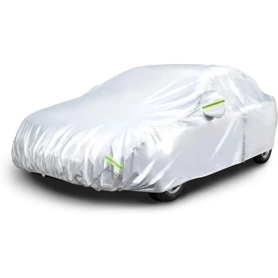 Amazon Basics Silver Weatherproof Car Cover – 150D Oxford, Sedans up to 170″