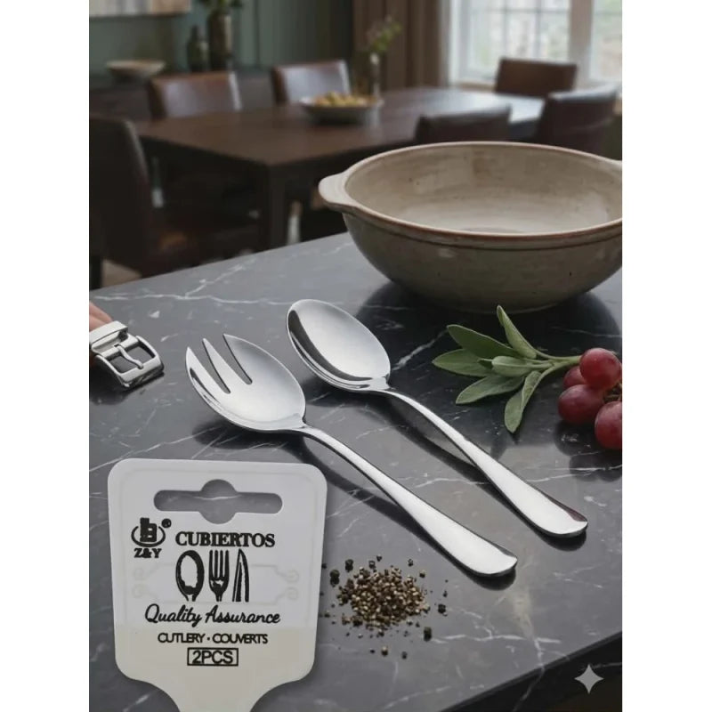CUBIERTOS SERVING SPOON & FORK Z-514