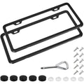 Amazon Basics 12.5″ x 6.4″ Black Matt Aluminium 2 Hole License Plate Frame