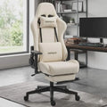 Darkecho Gaming Chair with Footrest Massage Vintage Leather Ergonomic