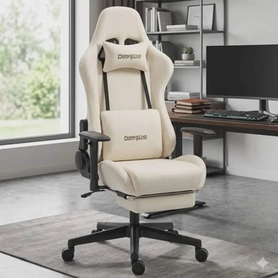 Darkecho Gaming Chair with Footrest Massage Vintage Leather Ergonomic