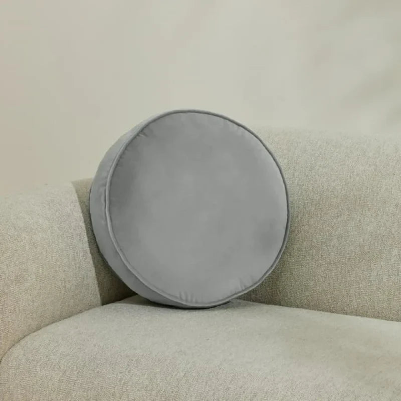 Mainstays Filmore Round Decorative Throw Pillow 16″ x 16″ Gray, 1 Count, Adult & Teen