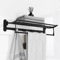 SUS 304 Matt Black Folding Towel Rack 45cm
