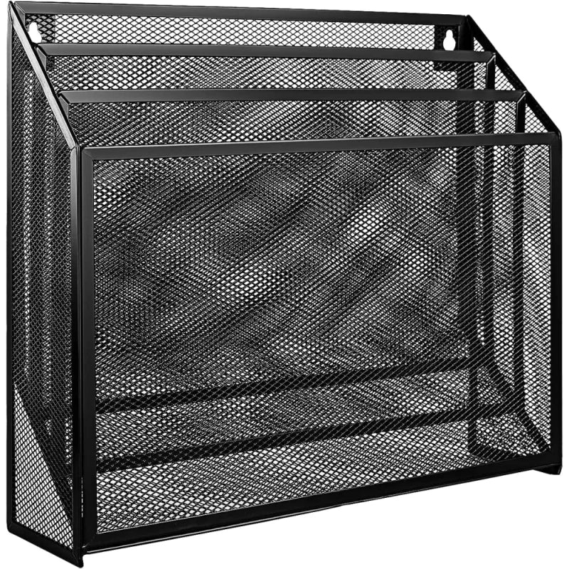 Amazonbasics 3 – Tier File Organizer, Black Mesh