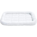 Amazon Basics 29-Inch Padded Pet Bolster Bed for Dog, White, 29.13″L x 18.9″W x 2.76″H